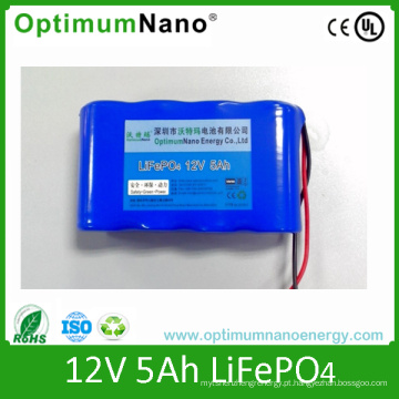 Bateria de lítio profunda do UPS 12V 5ah do ciclo com BMS